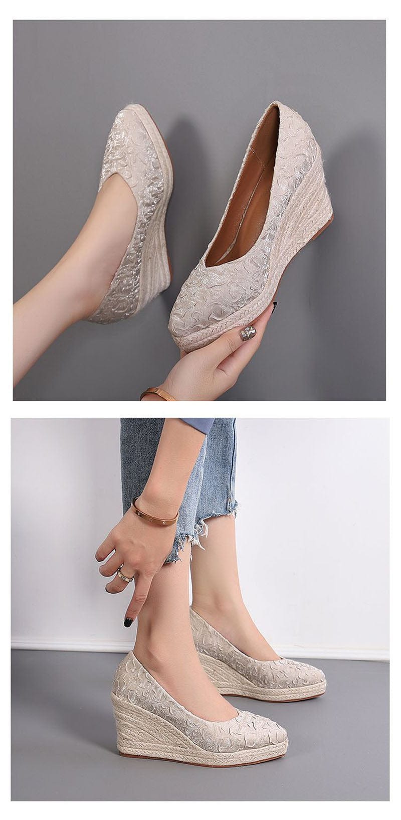 GUADA - Spitzes, flaches Wedge-Heel 2024