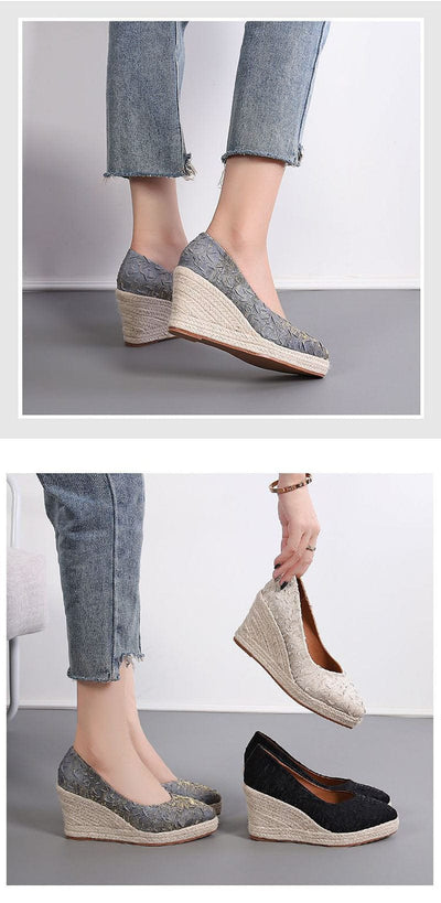 GUADA - Spitzes, flaches Wedge-Heel 2024