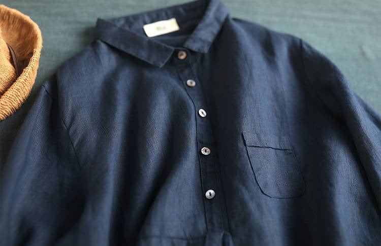 HANAYA - Langärmelige Lockere Bluse 2024