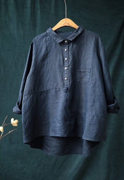 HANAYA - Langärmelige Lockere Bluse 2024