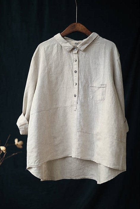 HANAYA - Langärmelige Lockere Bluse 2024