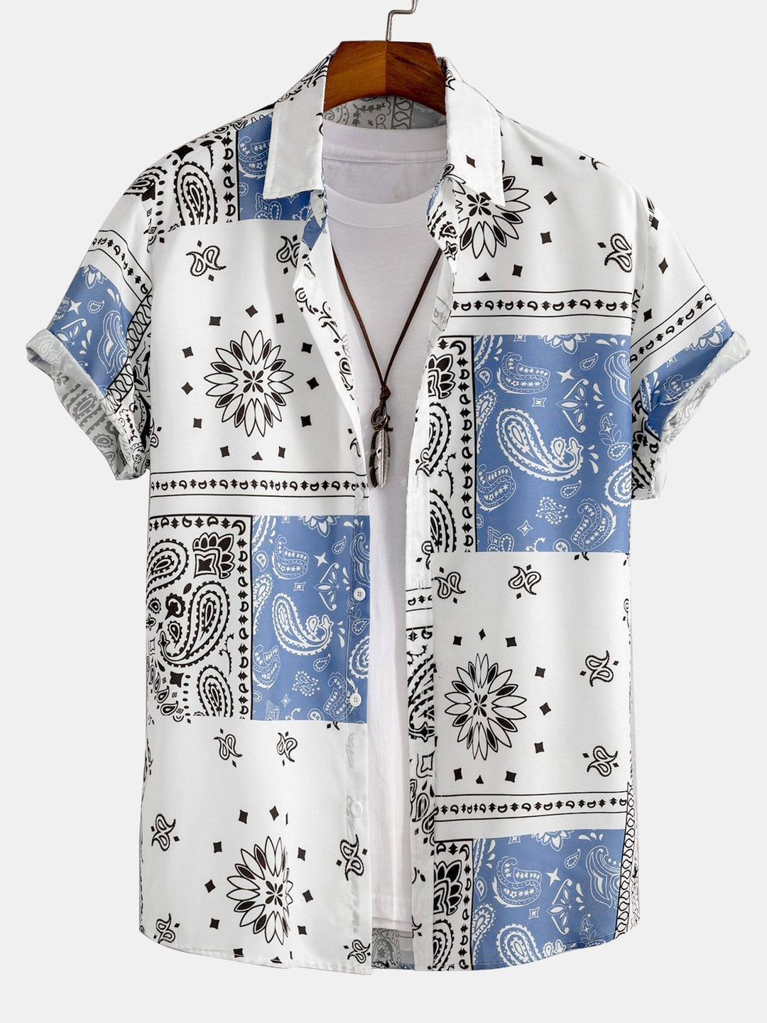 Herren Hemd mit Paisleymuster Button Down - Nikolaos
