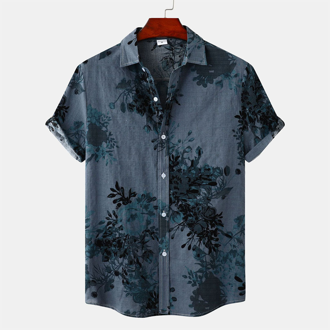 Herrenhemd slim fit floral Sommer