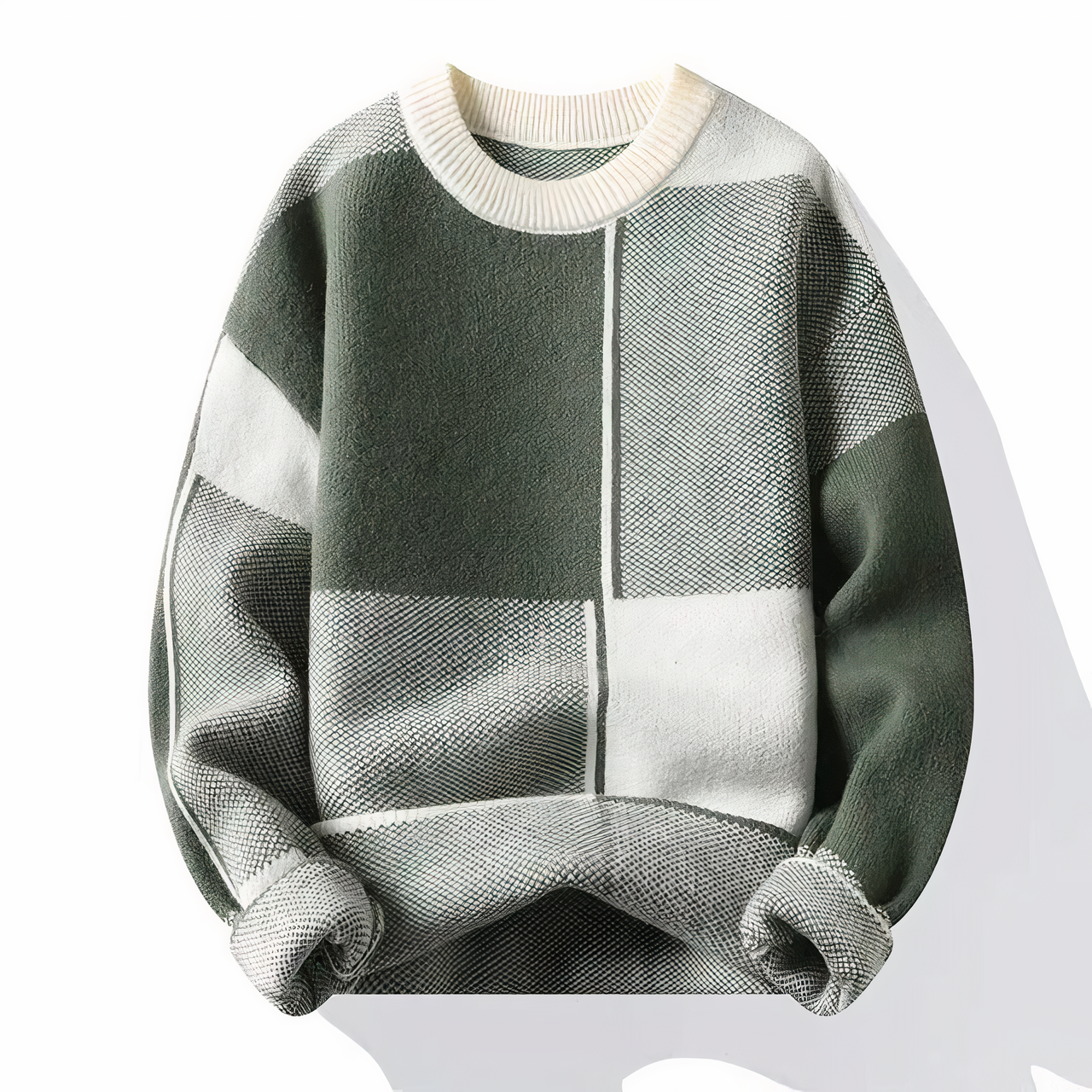 Hochwertiger karierter Strickpullover für Männer - Lorin