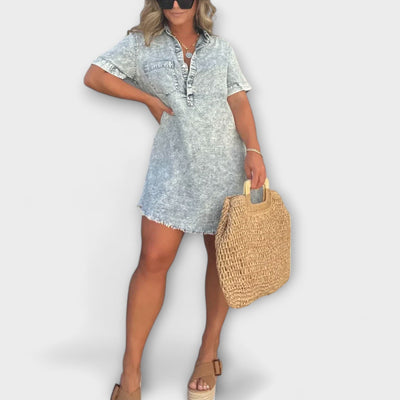 Delfie – Denim-Hemdkleid im Relaxed Fit