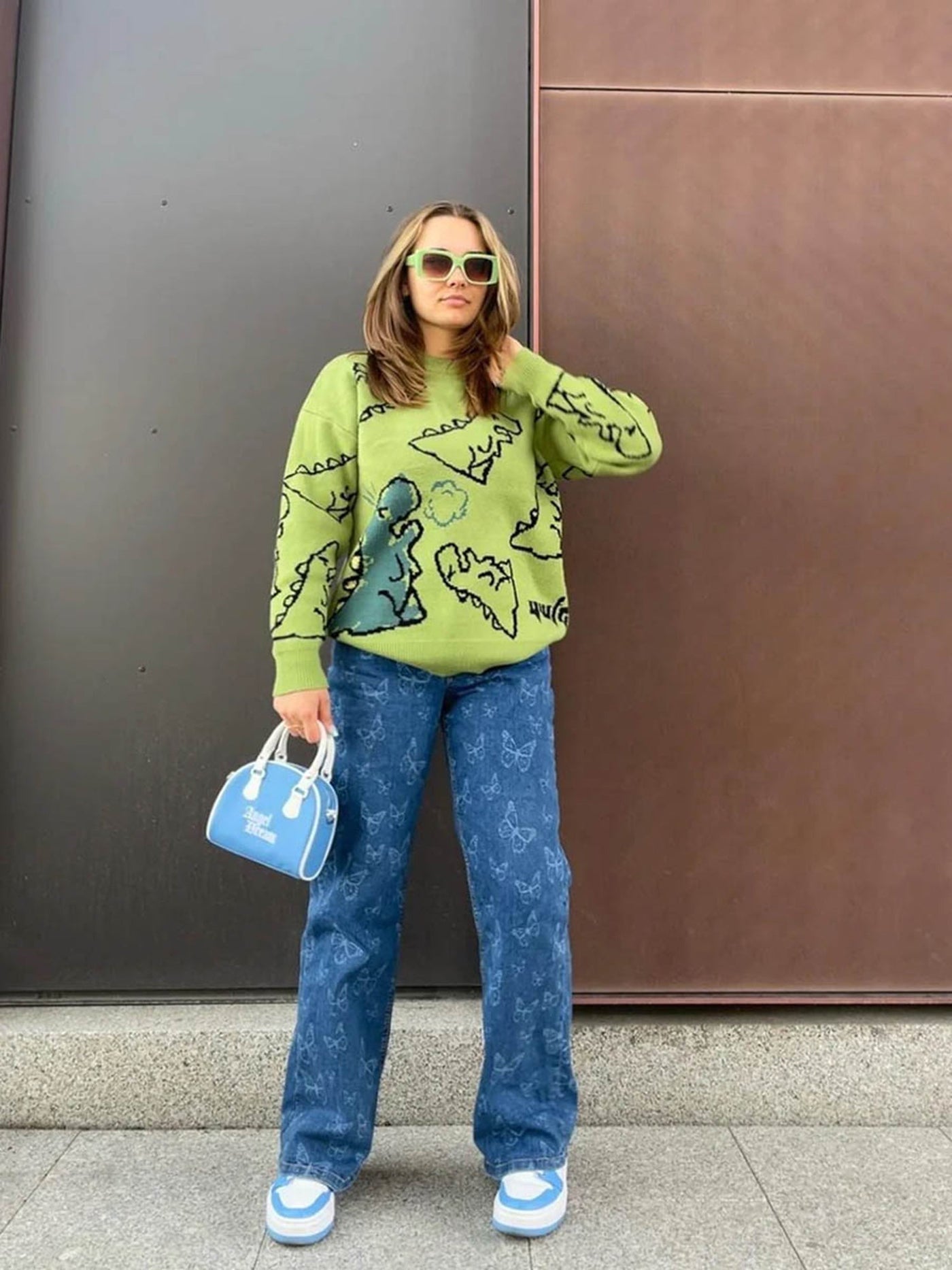 Terra | Kinderpullover mit Dino-Druck im Vintage-Stil