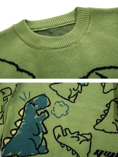 Terra | Kinderpullover mit Dino-Druck im Vintage-Stil