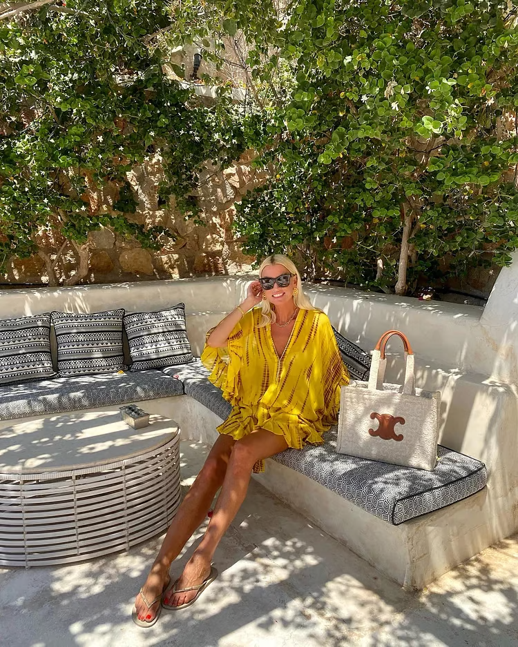 Vera - Puffärmel Ombre Druck Mini Kleid