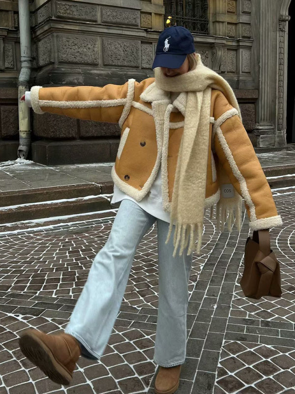 Glacia | Luxuriöse Shearling-Jacke mit weichem Innenfutter