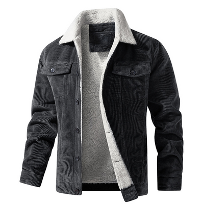 Kuschelige Sherpa-Jacke aus weichem Cordstoff