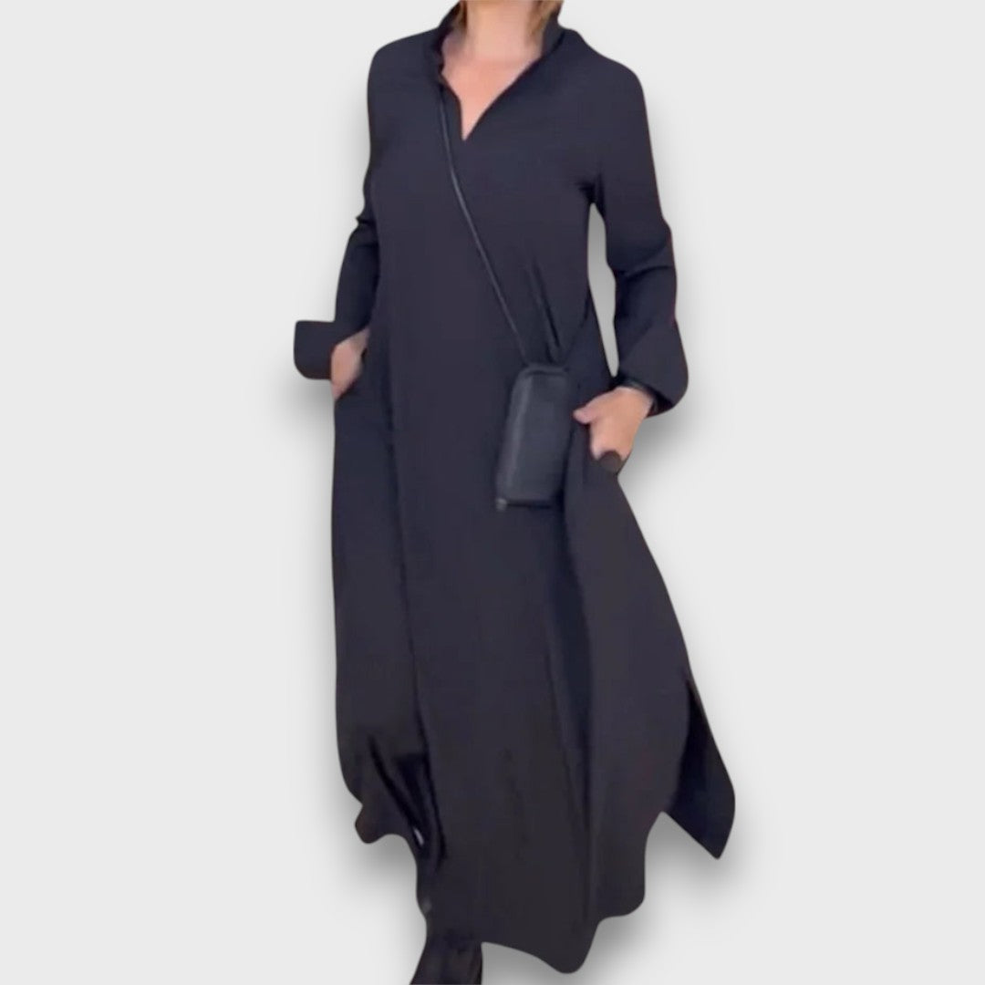 Malina – Zeitloses Hemdkleid mit Maxi-Schnitt