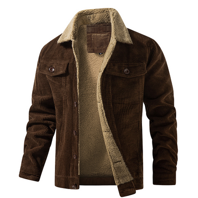 Kuschelige Sherpa-Jacke aus weichem Cordstoff