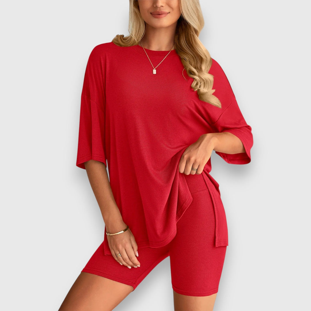Malia – Lounge-Set aus Oversize-Shirt und Shorts