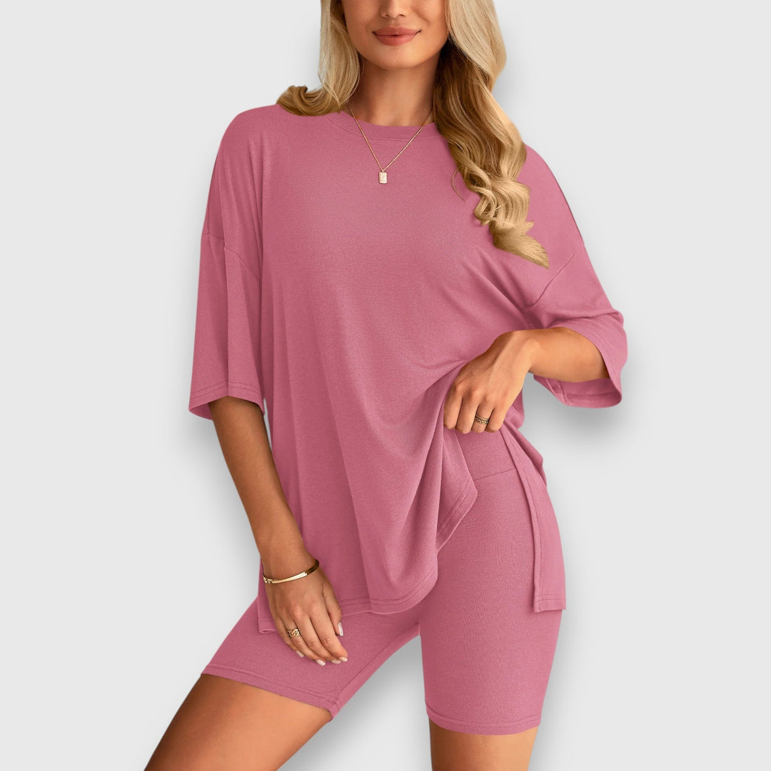 Malia – Lounge-Set aus Oversize-Shirt und Shorts