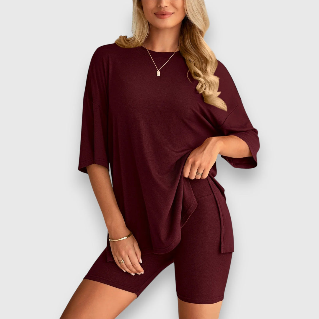 Malia – Lounge-Set aus Oversize-Shirt und Shorts
