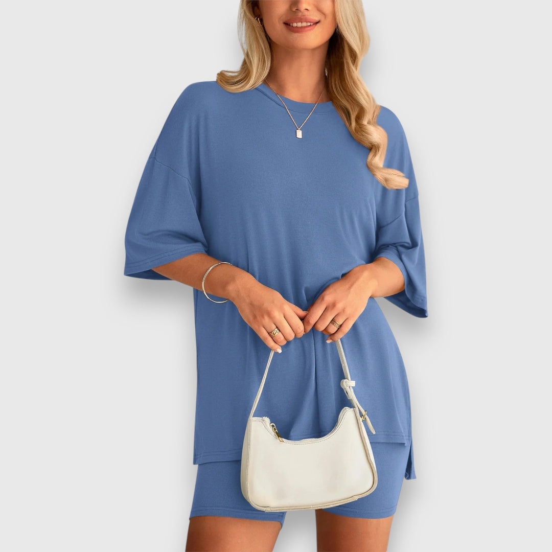 Malia – Lounge-Set aus Oversize-Shirt und Shorts