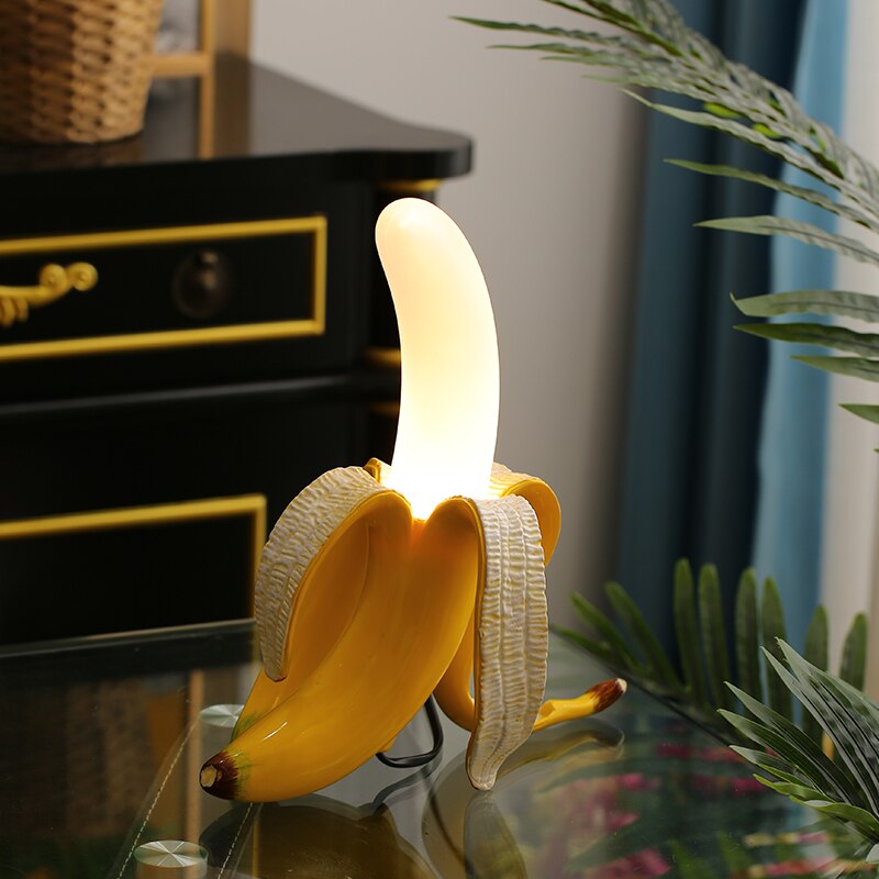 Banane Lichter Art Deco Tischlampen