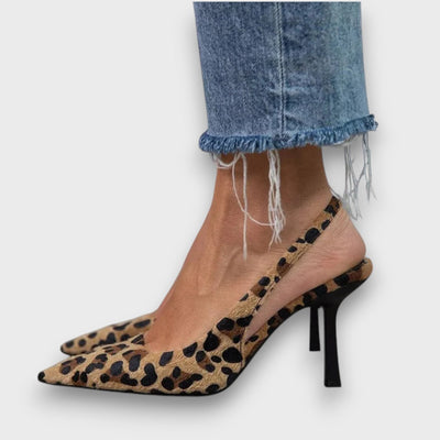 Lioren – Slingpumps mit Animal-Print