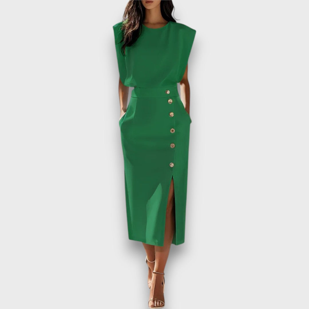 Corvaya – Bleistiftkleid mit Knopfleiste