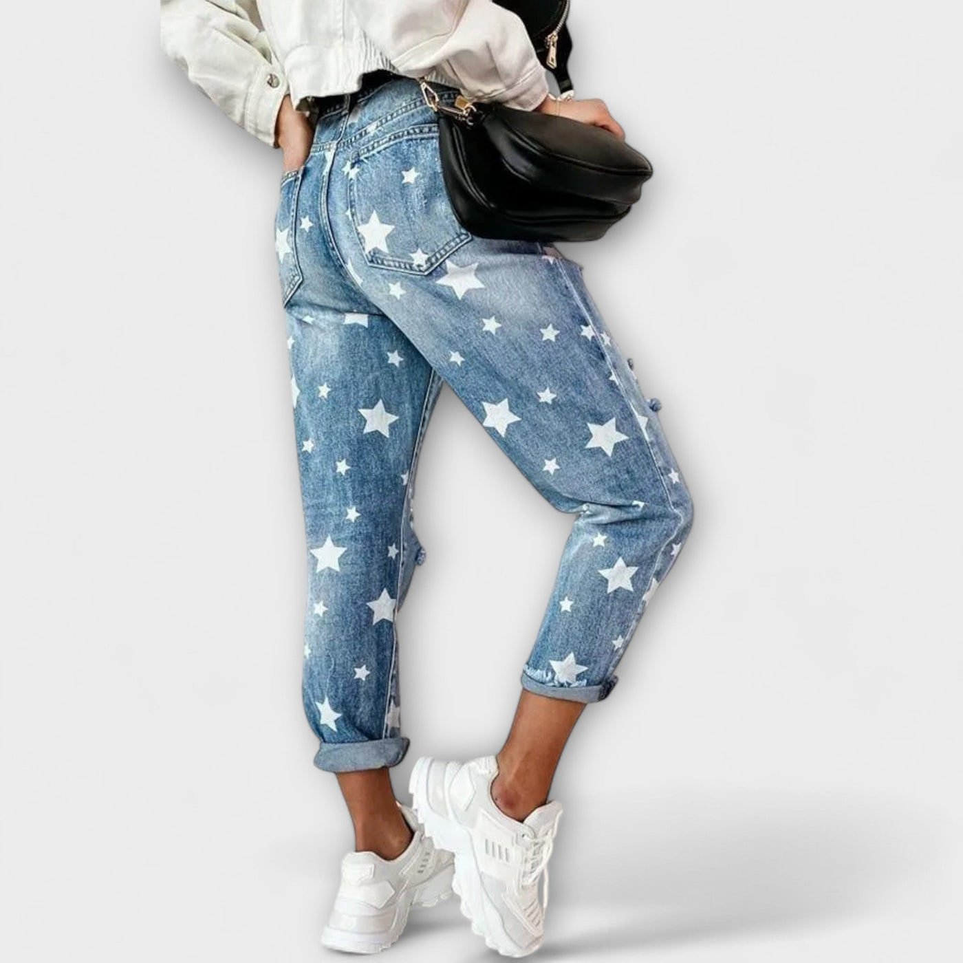 Estari – Relaxed Jeans mit Sternenprint