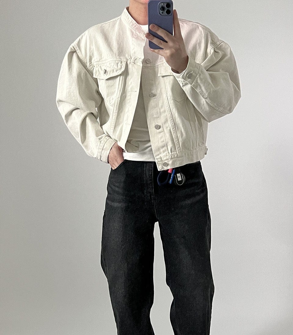 JAYSON - Einzigartige Stehkragen Jeansjacke