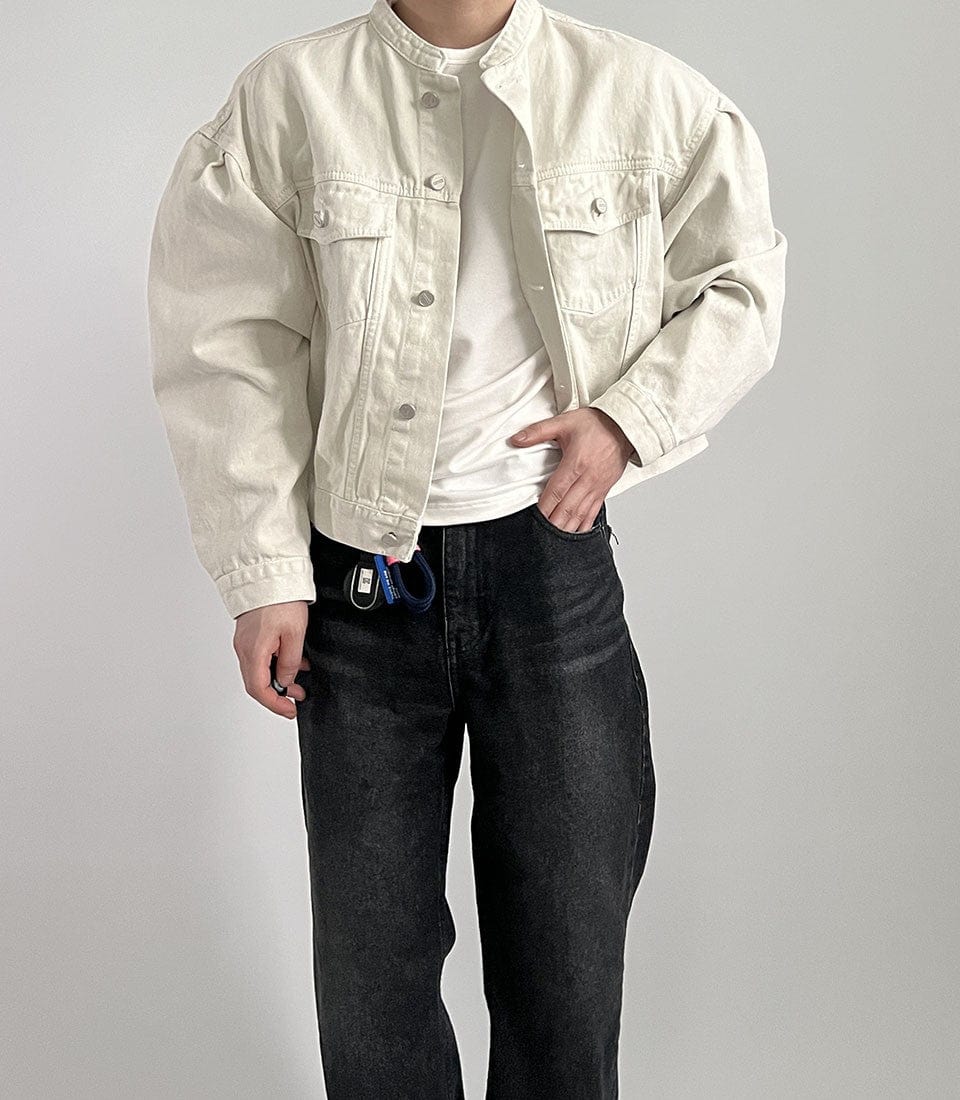 JAYSON - Einzigartige Stehkragen Jeansjacke