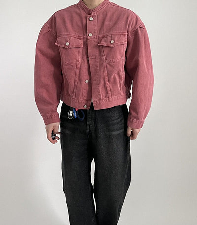 JAYSON - Einzigartige Stehkragen Jeansjacke