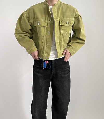 JAYSON - Einzigartige Stehkragen Jeansjacke