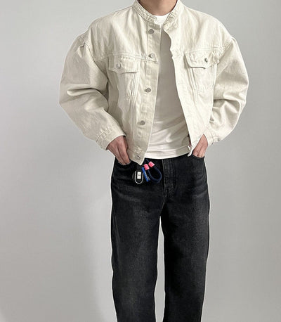 JAYSON - Einzigartige Stehkragen Jeansjacke