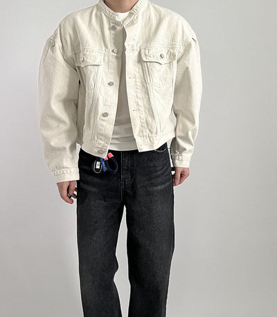 JAYSON - Einzigartige Stehkragen Jeansjacke