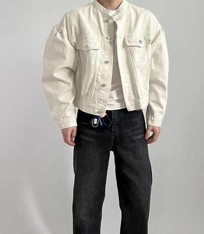 JAYSON - Einzigartige Stehkragen Jeansjacke