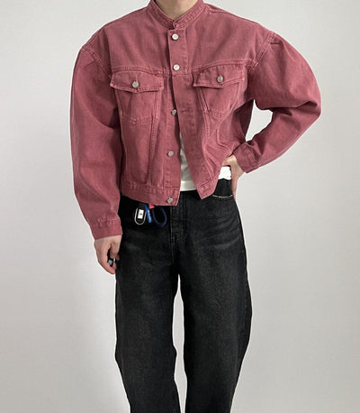 JAYSON - Einzigartige Stehkragen Jeansjacke