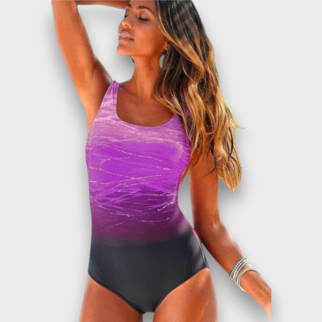 Aquarella – Sportlicher Badeanzug mit Farbverlauf