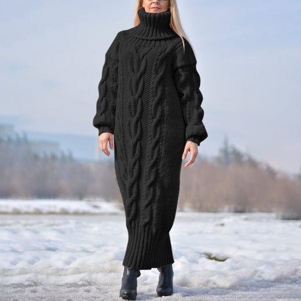 JENIFFER - Lockerer, verdrehter Strickrollkragenpullover 2024