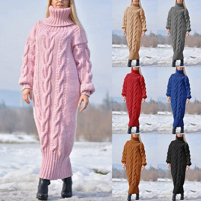 JENIFFER - Lockerer, verdrehter Strickrollkragenpullover 2024