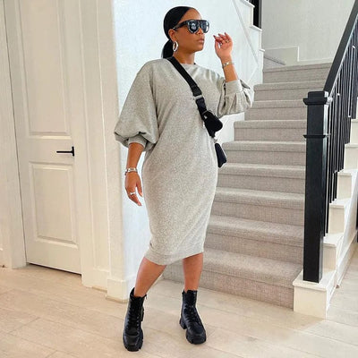 JENINA - Übergrößes Midi-Kleid