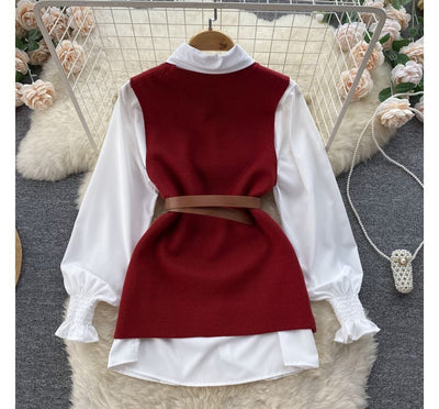 JIANNA - Ärmelloses Pullover-Top-Set