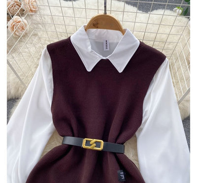 JIANNA - Ärmelloses Pullover-Top-Set