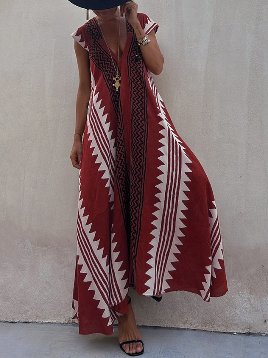 Boho™ | Elegantes ärmelloses V-Ausschnitt Kleid für einen schicken und lässigen Stil