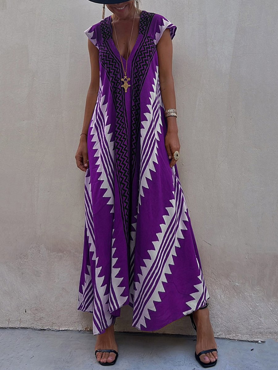 Boho™ | Elegantes ärmelloses V-Ausschnitt Kleid für einen schicken und lässigen Stil