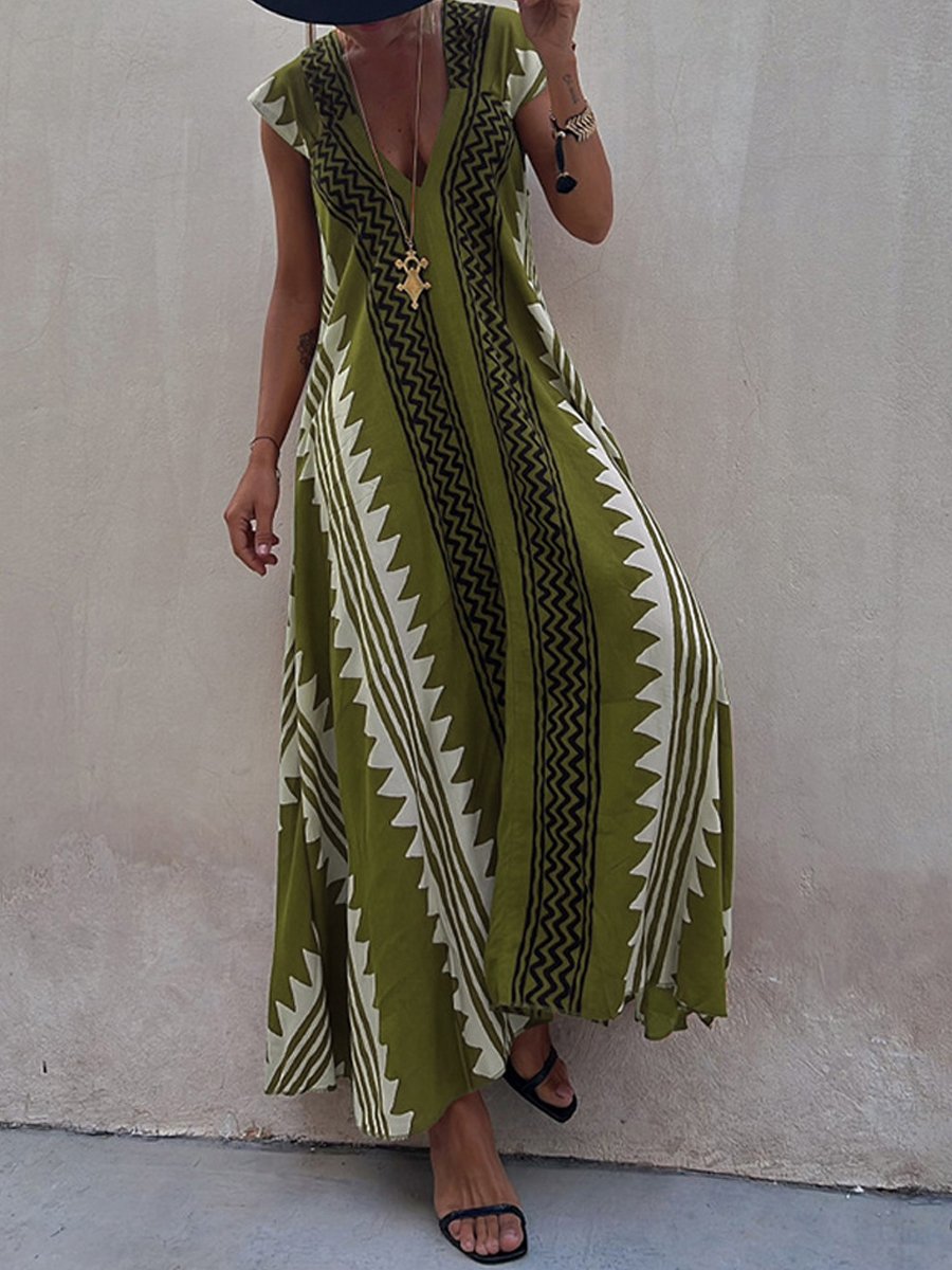 Boho™ | Elegantes ärmelloses V-Ausschnitt Kleid für einen schicken und lässigen Stil