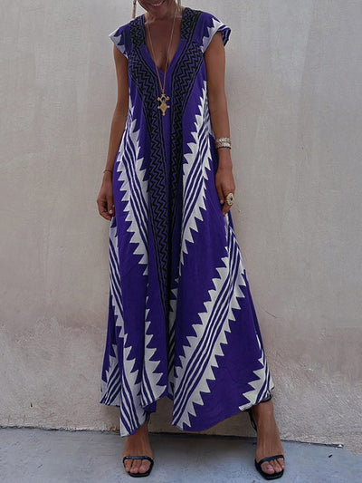 Boho™ | Elegantes ärmelloses V-Ausschnitt Kleid für einen schicken und lässigen Stil