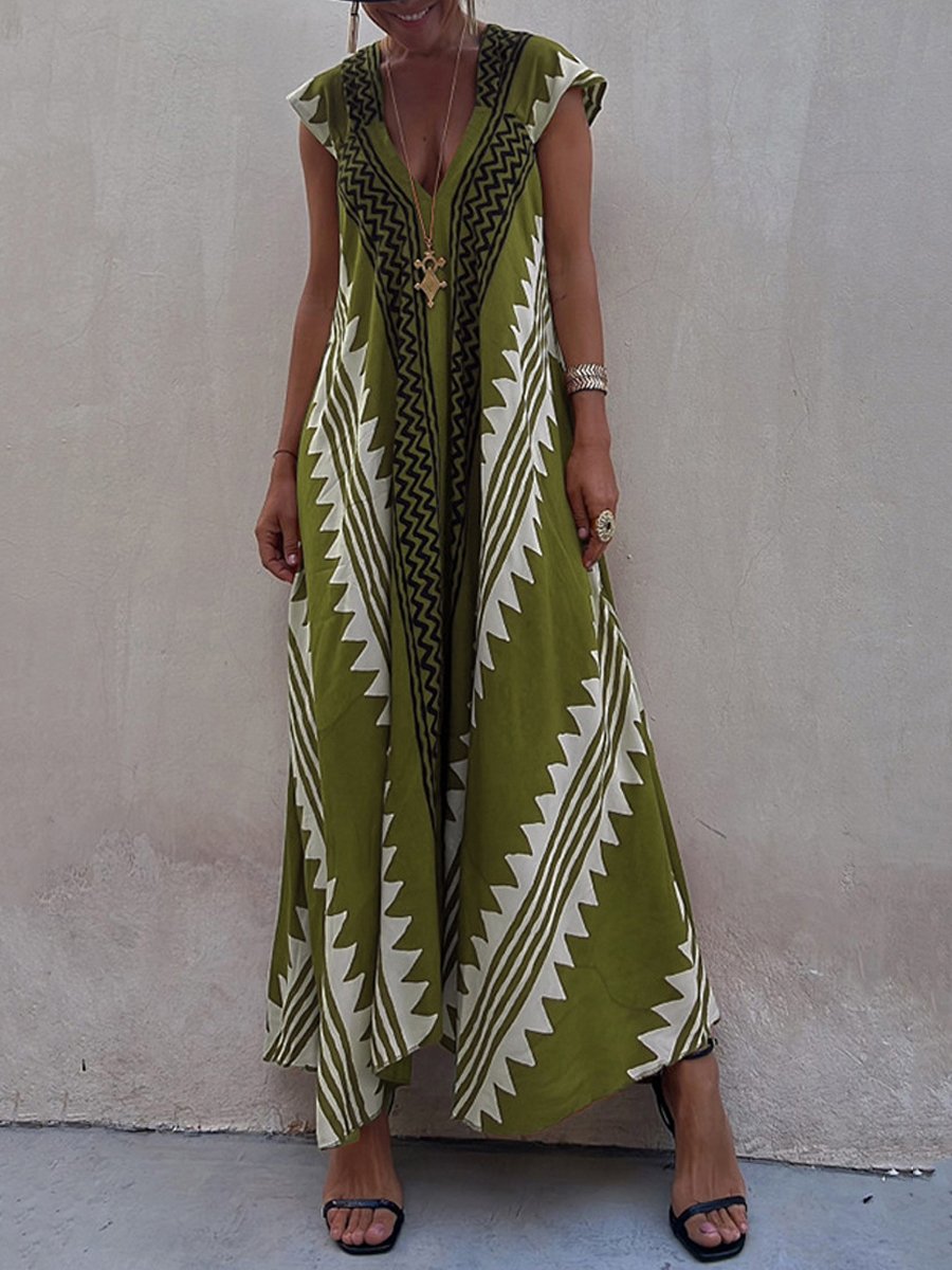 Boho™ | Elegantes ärmelloses V-Ausschnitt Kleid für einen schicken und lässigen Stil