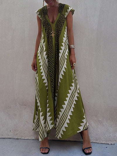 Boho™ | Elegantes ärmelloses V-Ausschnitt Kleid für einen schicken und lässigen Stil