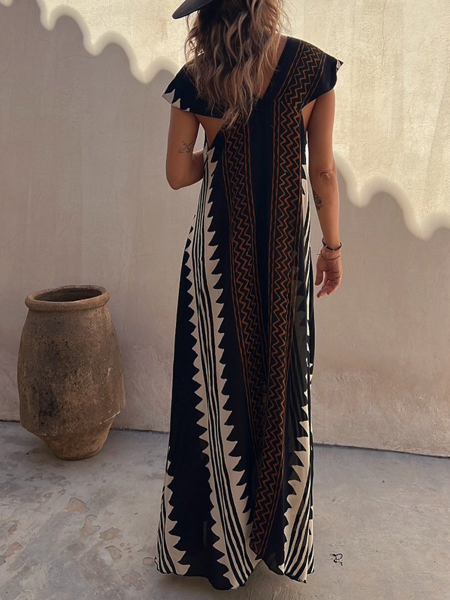 Boho™ | Elegantes ärmelloses V-Ausschnitt Kleid für einen schicken und lässigen Stil