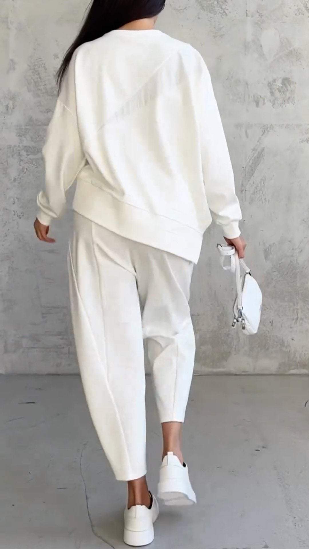 Nicolette | Zweiteiliges Set mit Rundhalsausschnitt und langen Ärmeln