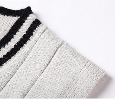 JUANCHO - Herren Gestrickter Gestreifter Pullover