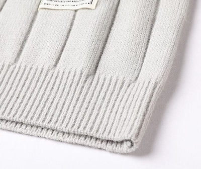 JUANCHO - Herren Gestrickter Gestreifter Pullover