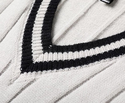 JUANCHO - Herren Gestrickter Gestreifter Pullover