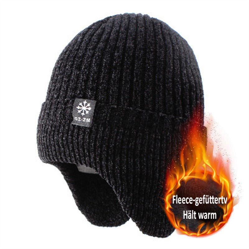 Arne | Thermostrickmütze mit Ohrenschützern für Winterwanderungen